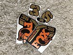 Gabeldecals Fox 36 Factory Aufkleber Satz - Kashima Gold/Orange