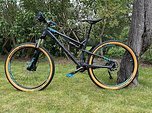 Focus Spine - M - 120mm - Mountianbike Fully – grau/blau – RH 44
