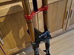 Fox Racing Shox 49 factory float, Grip 2 inkl. Industrie-T Gabelbrücke