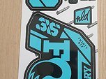Nldesigns Decals Fox 36 Factory und Fox Float X2 Factory hellblau