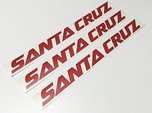 Santa Cruz NOMAD V4 BRONSON MEGATOWER HIGHTOWER HECKLER DECALS AUFKLEBER STICKER HOCHLEISTUNGFOLIE DUNKELROT GLÄNZEND LYRIK ROT