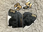 Gabeldecals Fox 34 Factory Aufkleber Satz - Kashima Gold/Dunkelgrau
