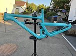 Yeti Cycles SB150 TURQ CARBON 29" RAHMENKIT XL + FOX DHX2 Coil