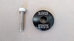 State Bicycles Aheadkappe schwarz 1 1/8"