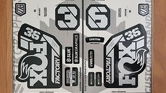 Fox Racing Shox Fox 36 Decals Silber