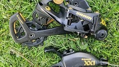 SRAM XX1 Eagle (gold) Schaltwerk und -hebel (12-fach, neuwertig)