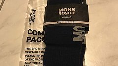 Mons Royale Merino Socken MTB Tech Sock 9" 39-41 dunkelblau NEU