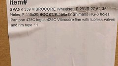 Spank Laufradsatz Mtb vibrocore 359 29/27.5 NEU!!