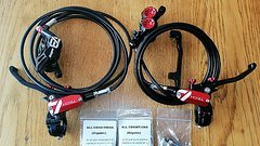 Hope Tech 4 E4 Komplettset v+h / schwarz-rot NEU!