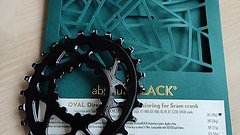 Absolute Black oval chainring for Sram 3bolts, 26t., 6mm offset