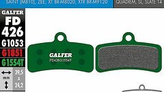 Galfer PRO Bremsbeläge SHIMANO 4 Kolben: Saint, Zee, XTR, XT, SLX, Deore