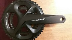 Shimano 105 FC-R7000 Kurbel 2 x 11 50/34, 165 mm, schwarz