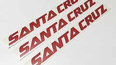 Santa Cruz Bicycles NOMAD V4 BRONSON MEGATOWER HIGHTOWER HECKLER DECALS AUFKLEBER STICKER HOCHLEISTUNGFOLIE DUNKELROT GLÄNZEND LYRIK ROT