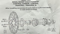 Roval boost conversion kit Control Traverse Carbon sl