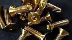 Ti-Suspension TITAN Senkkopf Schrauben gold M6x20 NEU