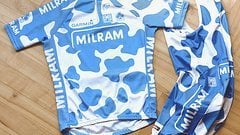 Sms Santini Trikot + Bib-Hose MILRAM Colnago Kuhflecken Tour de France 2008, Zabel