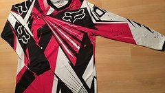 Fox Racing Trikot langarm Damen Gr. L Pink/schwarz/weiß