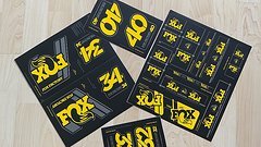 Fox Sticker 2019 Decal Set Heritage Federgabel und Dämpfer Aufkleber Gelb