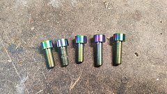 Schraube Titan Schrauben M8x20 und M8x25 Oilslick Rainbow NEU