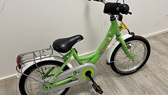 Puky Fahrrad Kinder 16 Zoll grün mit Wimpel und Klingel