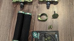 Sixpack Icon Pedalen, Griffe, Kettenblattschrauben Grün Tuning