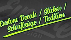 ECD CUSTOM Decals/Sticker/Schriftzüge/Textilien