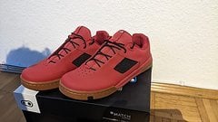 Crankbrothers Stamp Lace Flat Pedal MTB Schuhe rot in Größe 44,5