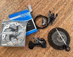 Foto von Shimano XTR Hinterrad Bremse + Schaltwerk incl. Shifter und Cassette
