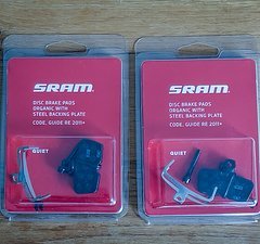 SRAM 2x Bremsbeläge organisch Code, Guide, DB8