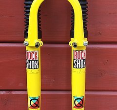 RockShox Quadra 21R Retro-Gabel 26" gelb