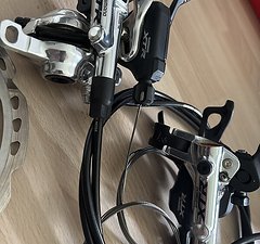 Shimano XTR Scheibenbremse BR-M985, v+h, 2x180mm Scheiben, Disc