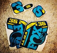 Stickerworkshop Fox 36 2021 Gabel Aufkleber Satz - Yeti Design