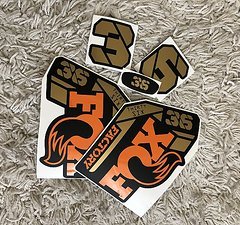 Gabeldecals Fox 36 Factory Aufkleber Satz - Kashima Gold/Orange