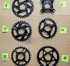 Oneup Components Kettenblatt  chwarz, oval, 30z, 6mm offset, kurz gefahren