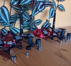 Crankbrothers Double Shot 3 Pedale Rot *Service frisch*