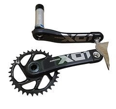 SRAM XO Carbon Kurbelgarnitur  Eagle 175 mm 34 Zähne schwarz/silber