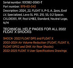 Fox Racing Shox Float X 210x55