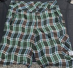 Maloja MTB Shorts, Gr. M, grün-braun karriert