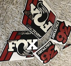 Stickerworkshop Fox 36 Factory Decal Set - Rot/Chrome