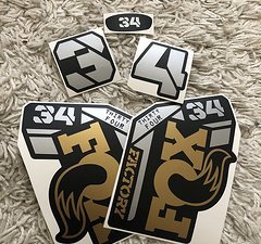 Stickerworkshop Fox 34 Factory 2021 Aufkleber Satz Gold/Silber