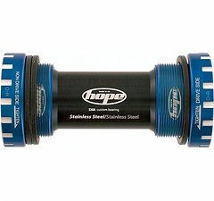 Hope Bottom Bracket Cups MTB Stainless Steel - BSA-68/73-24 - blue +GXP Spacer