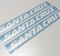Santa Cruz Bicycles NOMAD V4 BRONSON MEGATOWER HIGHTOWER DECALS HECKLER AUFKLEBER STICKER HOCHLEISTUNGFOLIE WEISS GLÄNZEND