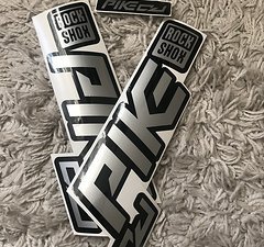 Stickerworkshop RockShox Pike DJ 2020 Aufkleber Satz - Silber/Schwarz