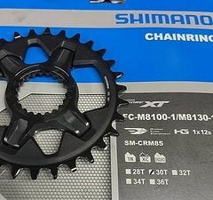 Shimano SM-CRM85 Kettenblatt 30T Deore XT 1x12-fach für FC-M8100 30 Zähne