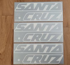 Santa Cruz Bicycles Decals Aufkleber Sticker Silber