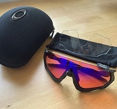 Oakley Flight Jacket Prizm Trail + klare Scheibe