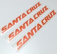 Santa Cruz Bicycles NOMAD V4 BRONSON MEGATOWER HIGHTOWER DECALS AUFKLEBER STICKER HOCHLEISTUNGFOLIE ORANGE GLÄNZEND FOX ORANGE