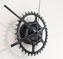 Soulriderart Wanduhr MTB Kettenblatt | Perfektes Geschenk oder Deko für Radfahrer