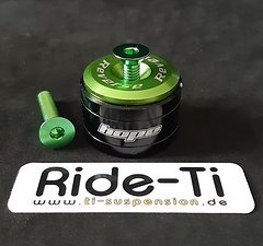 Ti-Suspension Ahead Cap Schraube TITAN grün M6x30 Senkkopf NEU