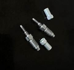 Trickstuff / Goodridge Fittinge M8x0.75 silber, Paar für Direttissima Pumpe